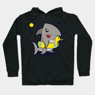 Just a Pool Party Shark Black Hoodie